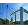 Aluminum soccer goal 7.32 x 2.44 m in ground sockets, fully welded
