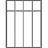 Locker, with base, 4 compartments
