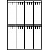 Locker, with base, 4 compartments next to each other