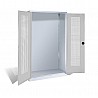 Modular sports equipment cabinet without interior fittings