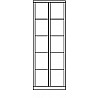 Compartment cabinet, with base, 2 compartment 10 subjects