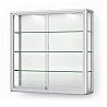 Wall display case with sliding doors