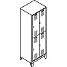 Wardrobe, with feet, 2 compartments next to each other