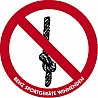 Warning sign for climbing ropes