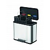 Pedal waste separator 3 inner bin, 3x volume of 9 l, removable