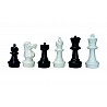 Chess pieces XL small, black and white, king height 30 cm