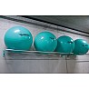 Wall shelf for large balls and unicycles