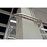 Safety net-running rail 90 degree angle