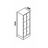 EVOLO box locker with 6 compartments