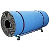 Retaining strap for floor gymnastics mat