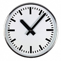 Wall clock round with metal case