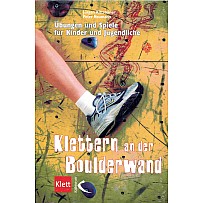 Climbing the boulder wall