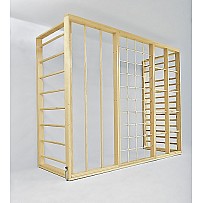 Junior-element, 5-fold-swing wall with junior elements