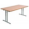 Folding table with T-foot
