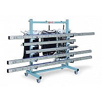 Trolley for net posts and nets