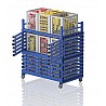 Plastic boxes cabinet size L, 136x76x154 cm, blue