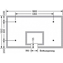 Basketball toughened safety glass (ESG)