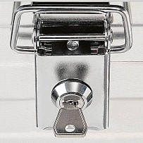 Cylinder lock set for aluminum boxes