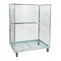 Open tool trolley galvanised blue