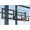 Basketball wall frame pivotally connected to height adjustment