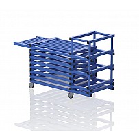 Plastic trolley, cm with lid, 184x69x111