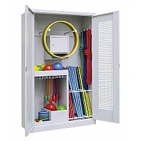 Equipment cabinet type 1, perforated plate-wing doors