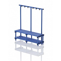 Wardrobe bench plastic JUNIOR, one-sided (W x H x D) 200 x 140 x 45 cm
