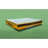 Driving and folding high jump mat