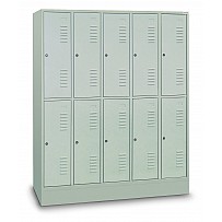 Locker, with feet, 5 compartments next to each other
