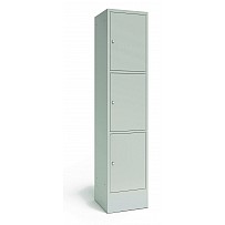 Locker 1er, 3 bins, RAL 7035