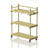 Mobiles plastic shelf with suspension, 138x60x177 cm