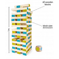 Large wooden tower game, 100 cm