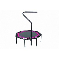 WORLD JUMPING home premium trampoline incl. Handle, seam tape in pink