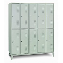 Locker, with feet, 5 compartments next to each other
