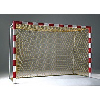 Handball goal net, hexagonal, yellow (pair)