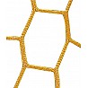 Handball goal net, hexagonal, yellow (pair)