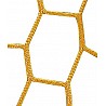 Handball goal net, hexagonal, yellow (pair)