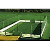 Street soccer court with net