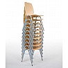 Stacking chair couplable, with beech seat