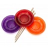 Juggling plate with two-piece wooden stick