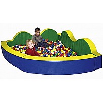 Ball bath with waves, quarter circle