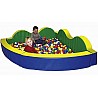 Ball bath with waves, quarter circle