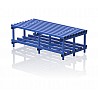 Bench plastic, double-sided, 150x75x49 cm, 9 seat profiles
