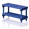 Plastic bench with 4 seat profiles
