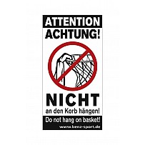 Basketball stickers do not hang on the basket