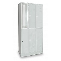 Large-locker, 6 subjects, 2 one above the other