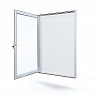 Aluminum showcase with single door 80 x 110 x 3.5 cm