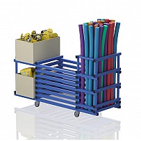 Plastic trolley cm without lid, 198x69x111, blue