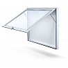 Aluminum showcase with leaf door with the gas spring 140 x100 x 6 cm