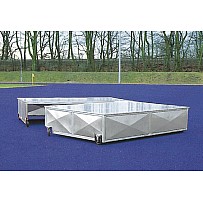 Movable cover for pole vault and high jump mats